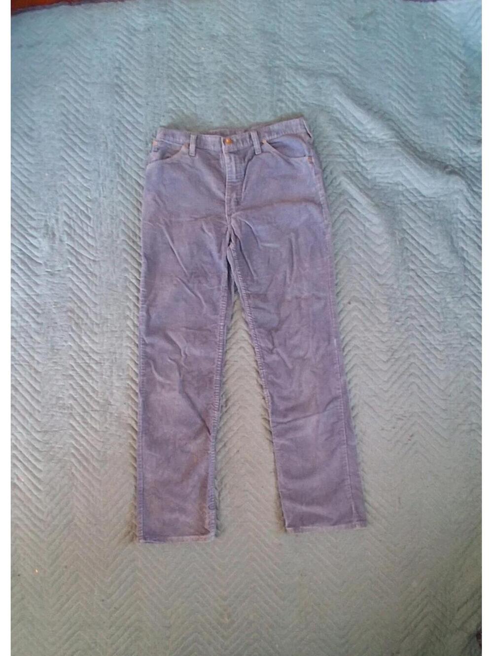 Vintage 70s Wrangler Bootcut Corduroy Pants Sz 32 Slim Medium Length Retro
